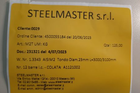 etichetta steelmaster
